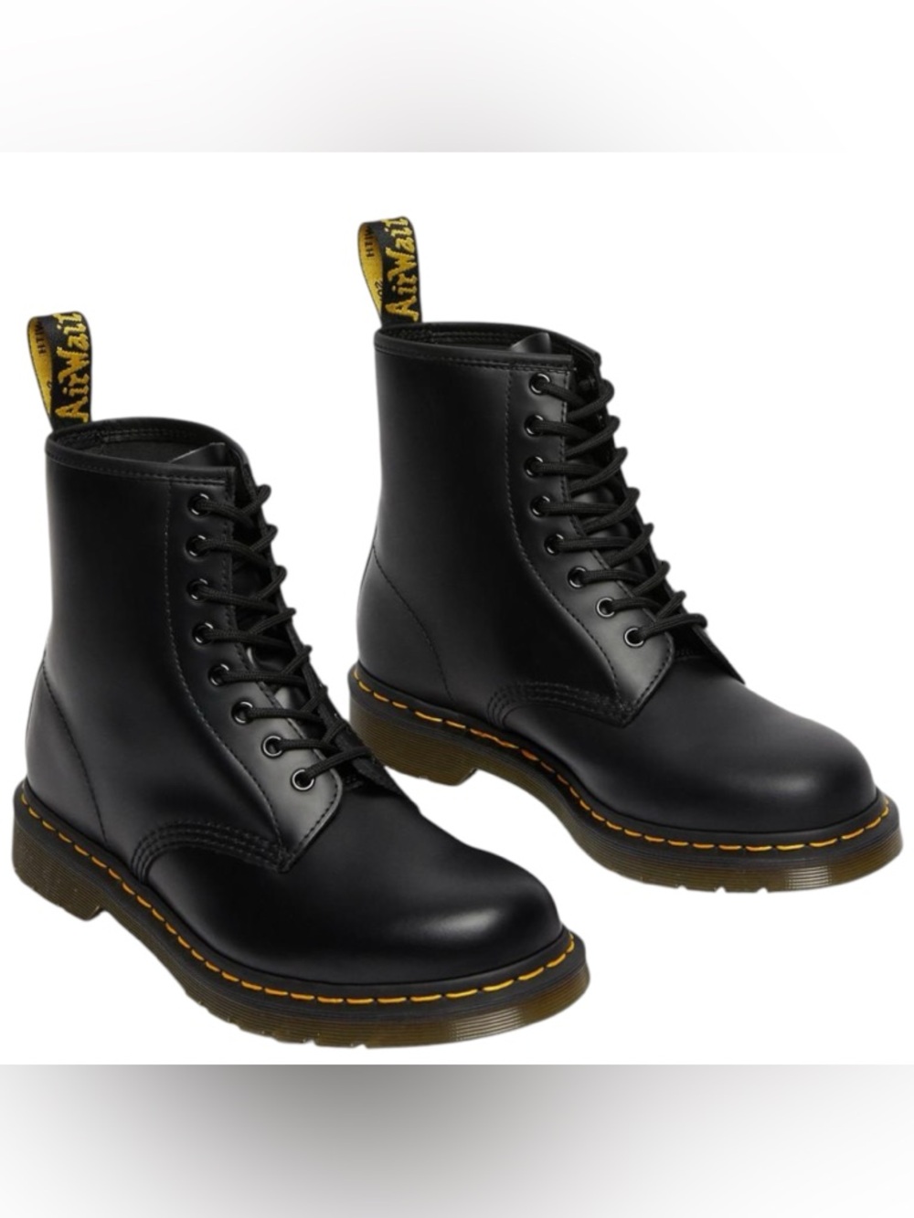 Dr. Martens Black Leather Combat Boots Womens 9M uk 7